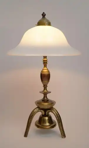 Wunderschöne Berliner Jugendstil Messinglampe Einzelstück Schreibtischlampe
