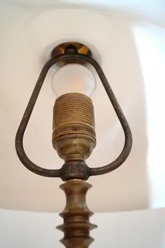 Wunderschöne Berliner Jugendstil Messinglampe Einzelstück Schreibtischlampe