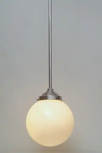 Bauhaus Art Deco Lampe Deckenlampe Kugel Aluminium 1930er 125 cm