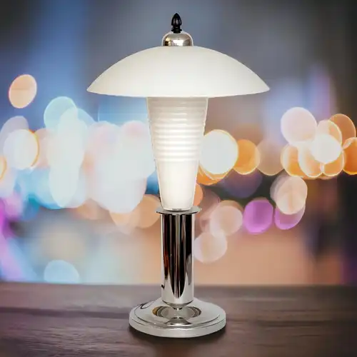 Lampe de table Design Vintage Retro simple lampe Chrome Art Déco