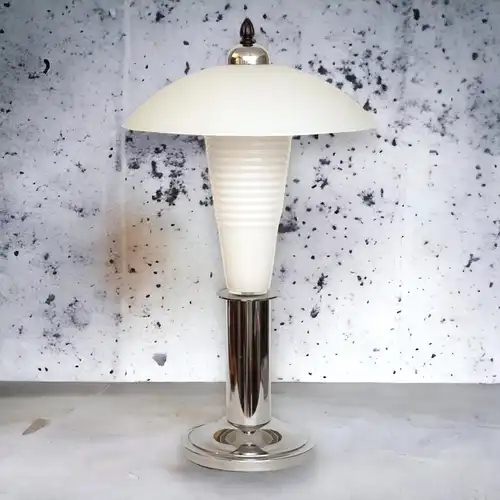 Tischlampe Design Vintage Retro Einzelstück Lampe Chrom Art Deco