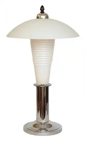 Tischlampe Design Vintage Retro Einzelstück Lampe Chrom Art Deco