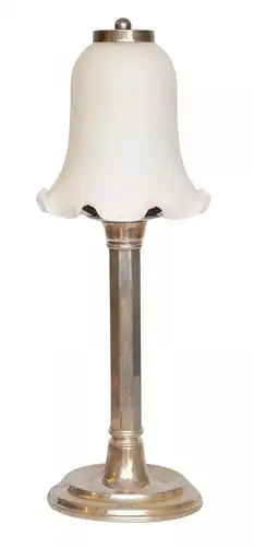 Lampe Art Nouveau Shabby Chic argenté lampe de table blanc