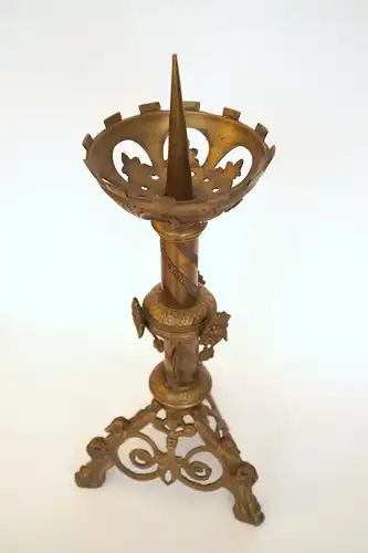 Lustre de bougies antique sacral église Ã©glise en laiton Bronze 1860