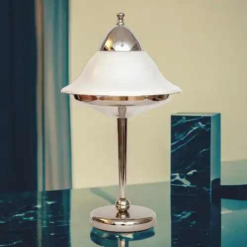 Lampe Space Age Design Unikat Chrom Einzelstück Tischlampe Schreibtisch