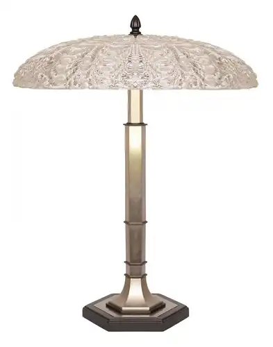 Art Déco lampe de bureau lampe lampe unique de table lampe en acier inoxydable Murano