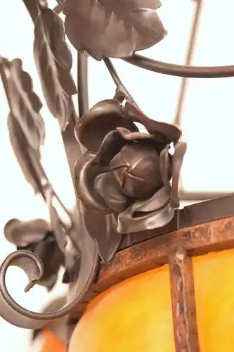 Lampe de style Art Nouveau Lustre Lumières de plafond Pate de Verte Luchter Fer forgé