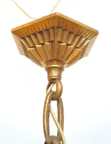 ART DECO Kronleuchter Lüster Deckenlampe 1920 restauriert Atelier Petitot Sabino