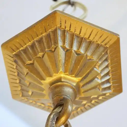 ART DECO Kronleuchter Lüster Deckenlampe 1920 restauriert Atelier Petitot Sabino