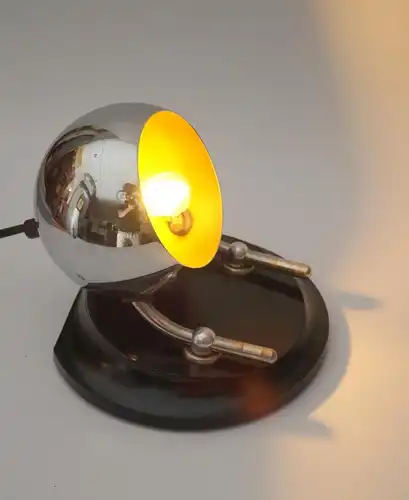 Design Art Deco Tischlampe "CANON" Schreibtischleuchte Bakelit Unikat Leuchte
