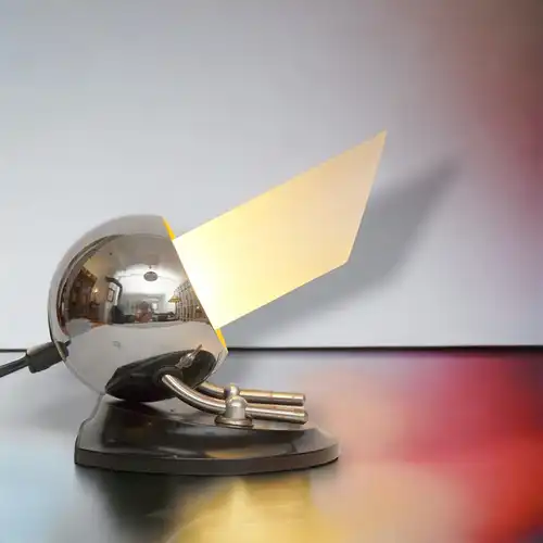Design Art Deco Tischlampe "CANON" Schreibtischleuchte Bakelit Unikat Leuchte