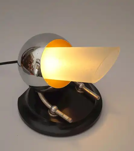 Design Art Deco Tischlampe "CANON" Schreibtischleuchte Bakelit Unikat Leuchte