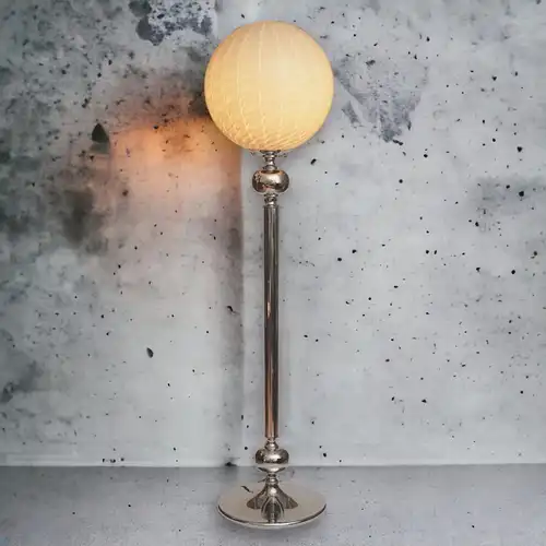 Original Vintage 70er Jahre Stehlampe "BIG MOON" Chrom sehr groß Sputnik Bauhaus