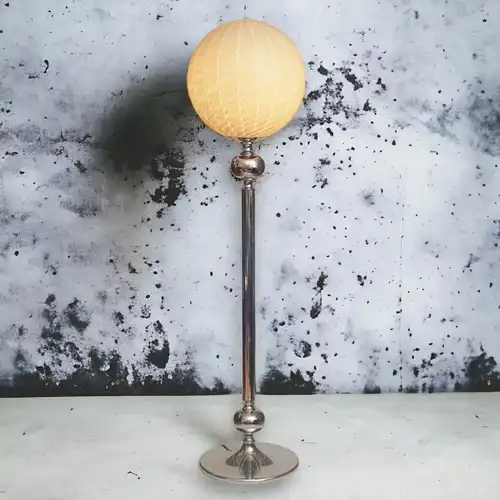 Original Vintage 70er Jahre Stehlampe "BIG MOON" Chrom sehr groß Sputnik Bauhaus