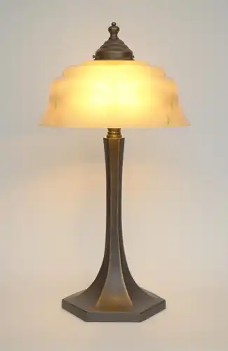 Unikat Wiener Jugendstil Kaffeehauslampe Einzelstück Messinglampe
