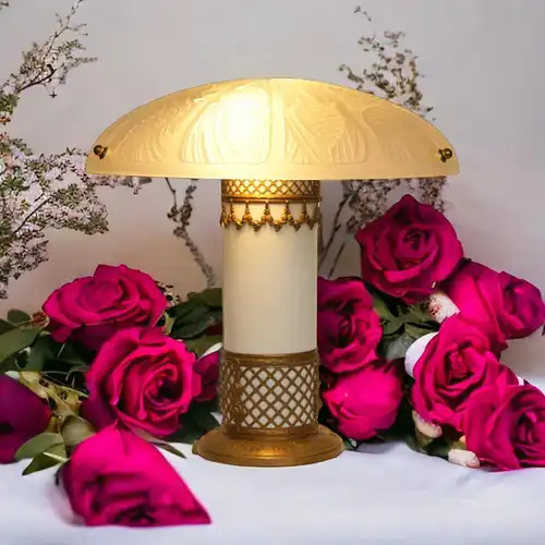 Jugendstil Art Deco Tischlampe Lampe Keramik Einzelstück