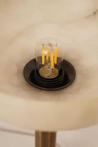 Art Déco Tischlämpchen Fluter Leuchte Messinglampe "LE CALICE"