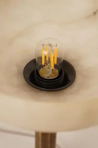Art Déco lampe de table flûte lampe en laiton "LE CALICE"