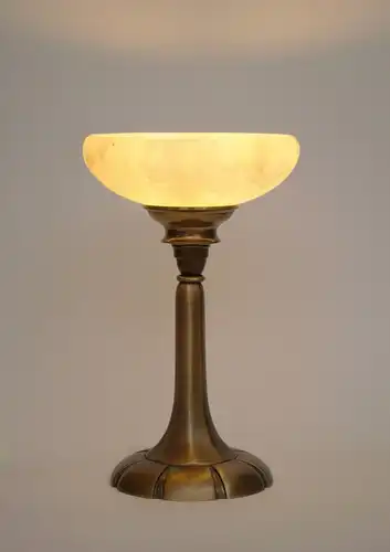 Art Déco lampe de table flûte lampe en laiton "LE CALICE"