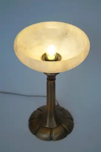 Art Déco Tischlämpchen Fluter Leuchte Messinglampe "LE CALICE"