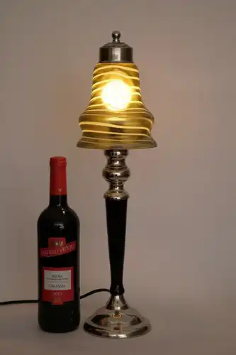 Art Deco Lampe Tischleuchte "BLACK SHIMMER" Sammlerstück Lötz Leuchte