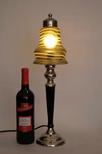 Art Déco lampe lampe de table "BLACK SHIMMER" pièce de collection lampe à souder