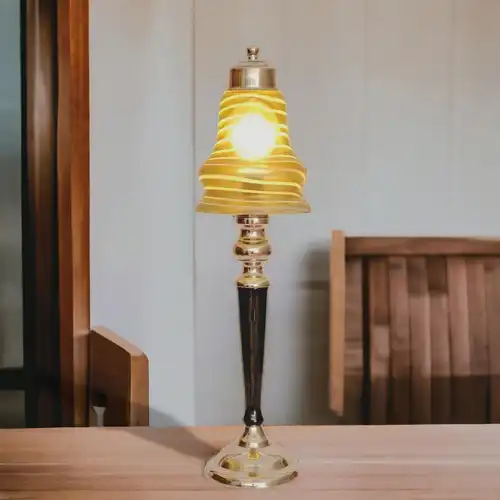 Art Déco lampe lampe de table "BLACK SHIMMER" pièce de collection lampe à souder