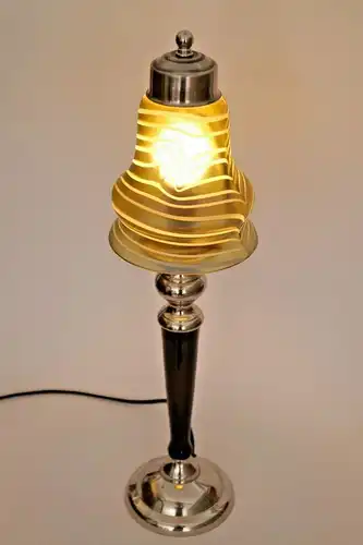 Art Deco Lampe Tischleuchte "BLACK SHIMMER" Sammlerstück Lötz Leuchte