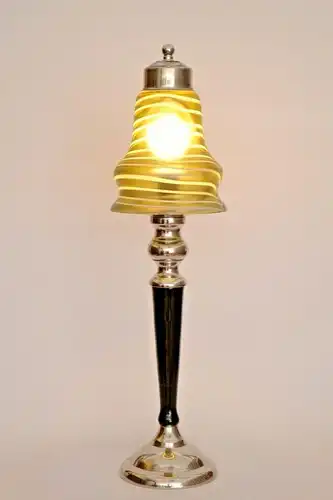 Art Deco Lampe Tischleuchte "BLACK SHIMMER" Sammlerstück Lötz Leuchte