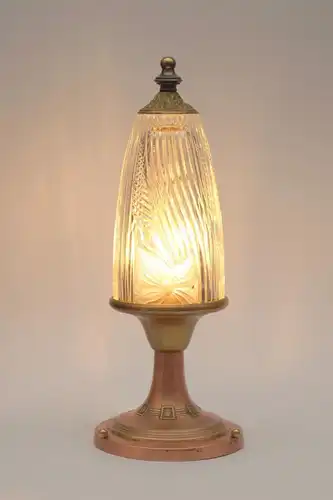 Art Deco Lampe Tischlampe Einzelstück  "SILVER LILLY" Unikat