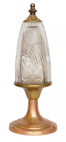 Art Deco Lampe Tischlampe Einzelstück  "SILVER LILLY" Unikat