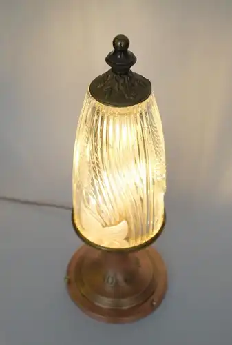 Art Deco Lampe Tischlampe Einzelstück  "SILVER LILLY" Unikat