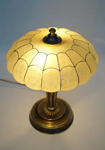Art Deco Lampe Tischlampe "BARCELONA DOS" Fensterbank Messinglampe Berlin