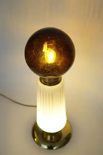 Space Age Tischleuchte "KOSMODROM" Messinglampe Unikat