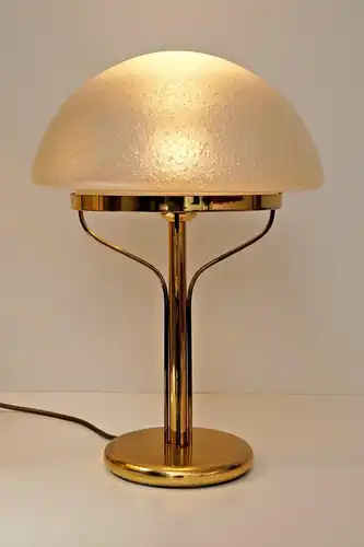 Sehr elegante Art Deco Bankerlampe Pilzleuchte Tischlampe Messing 