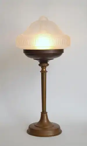 Art Deco Jugendstil Lampe Tischleuchte "BARONESS" Messinglampe Unikat