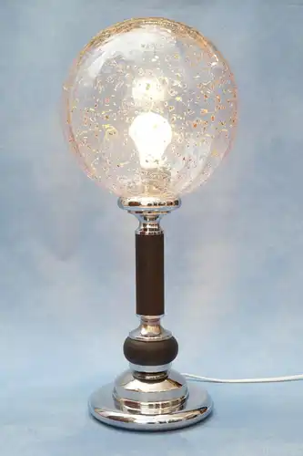 Prachtvolle original 70er Jahre Bauhaus Lampe retro seventies Tischlampe Chrom