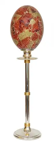 Art Deco Lampe Messing Tischleuchte "GOLDEN EI ZWEI" Tischlampe Chrom Leuchte