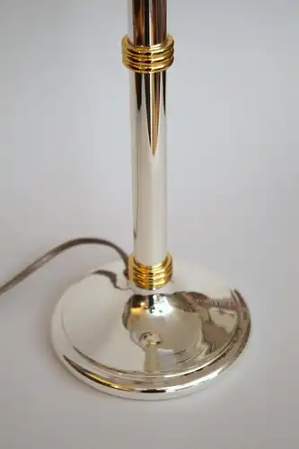 Art Deco Lampe Messing Tischleuchte "GOLDEN EI ZWEI" Tischlampe Chrom Leuchte