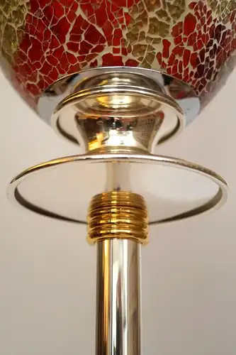 Art Deco Lampe Messing Tischleuchte "GOLDEN EI ZWEI" Tischlampe Chrom Leuchte