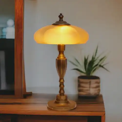 Art Deco Fensterbank Tischlampe Messinglampe Berlin Einzelstück