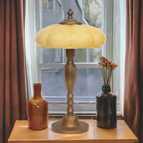 Art Deco Fensterbanklampe Tischlampe Messinglampe Berlin Einzelstück