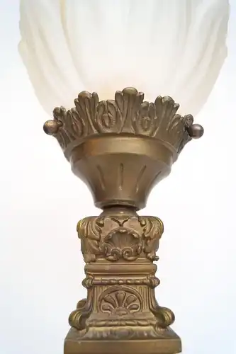 Original JUGENDSTIL Tischleuchte "GOLDEN ACORN" Messinglampe 1920