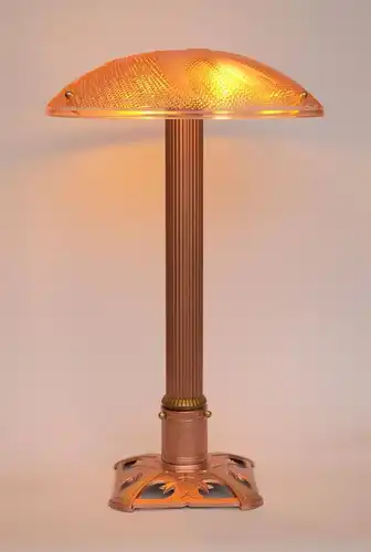 Große ART DECO Weihnachtslampe "COPPER BIRDS" Tischleuchte Unikat