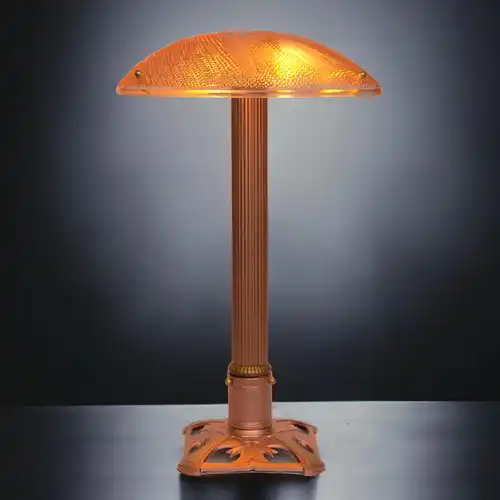 Große ART DECO Weihnachtslampe "COPPER BIRDS" Tischleuchte Unikat