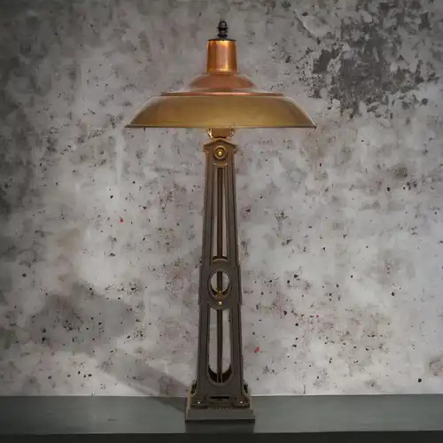 Art Deco Einzelstück für Sammler Tischleuchte "ZODIAC" Unikat Schreibtisch Lampe