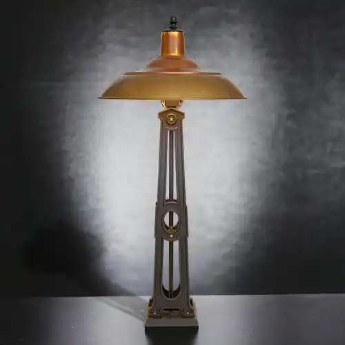 Art Deco Einzelstück für Sammler Tischleuchte "ZODIAC" Unikat Schreibtisch Lampe