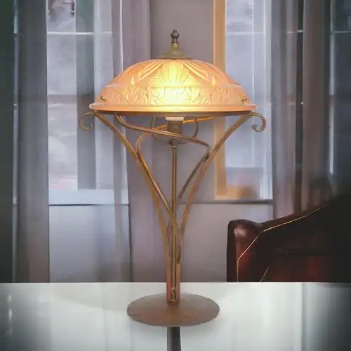 Prachtvolle Art Déco Schreibtischlampe Unikat Einzelstück LightArtShop
