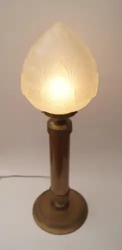 Art Deco Lampe Tischleuchte "ELTHAM PALACE" Messinglampe Unikat Leuchte
