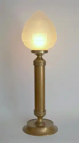 Art Deco Lampe Tischleuchte "ELTHAM PALACE" Messinglampe Unikat Leuchte